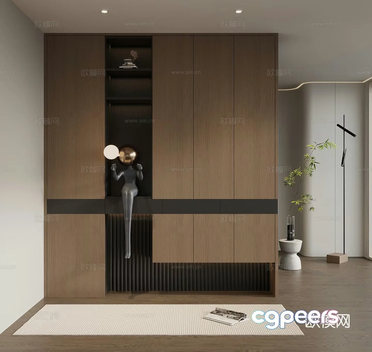 Italian shoe cabinet ornament 3D model