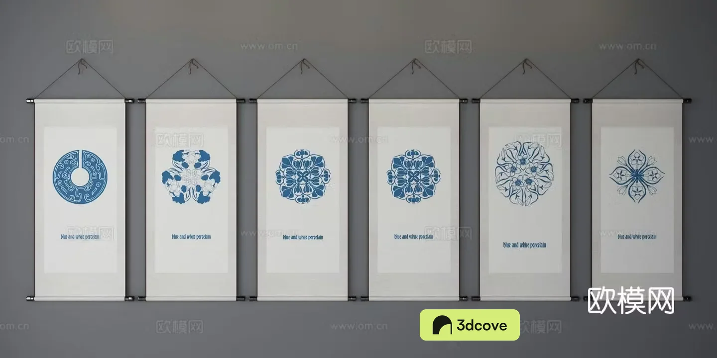 New Chinese scroll painting decorative painting