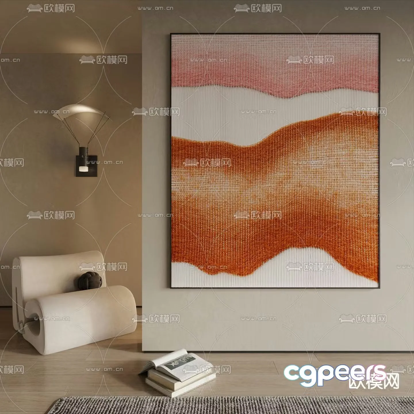 Texture painting Abstract painting Decorative painting 3d model