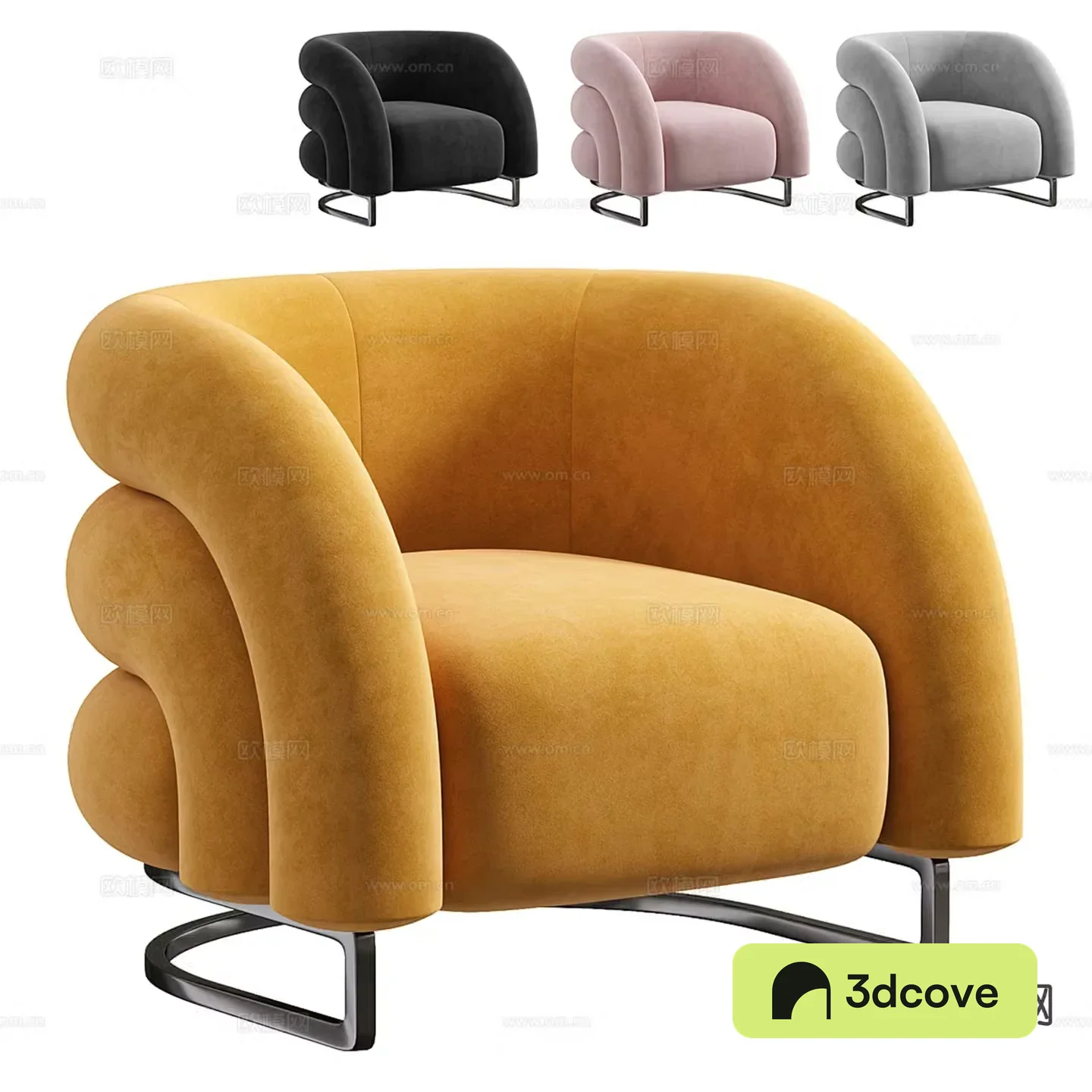 Light luxury style sofa leisure sofa single sofa