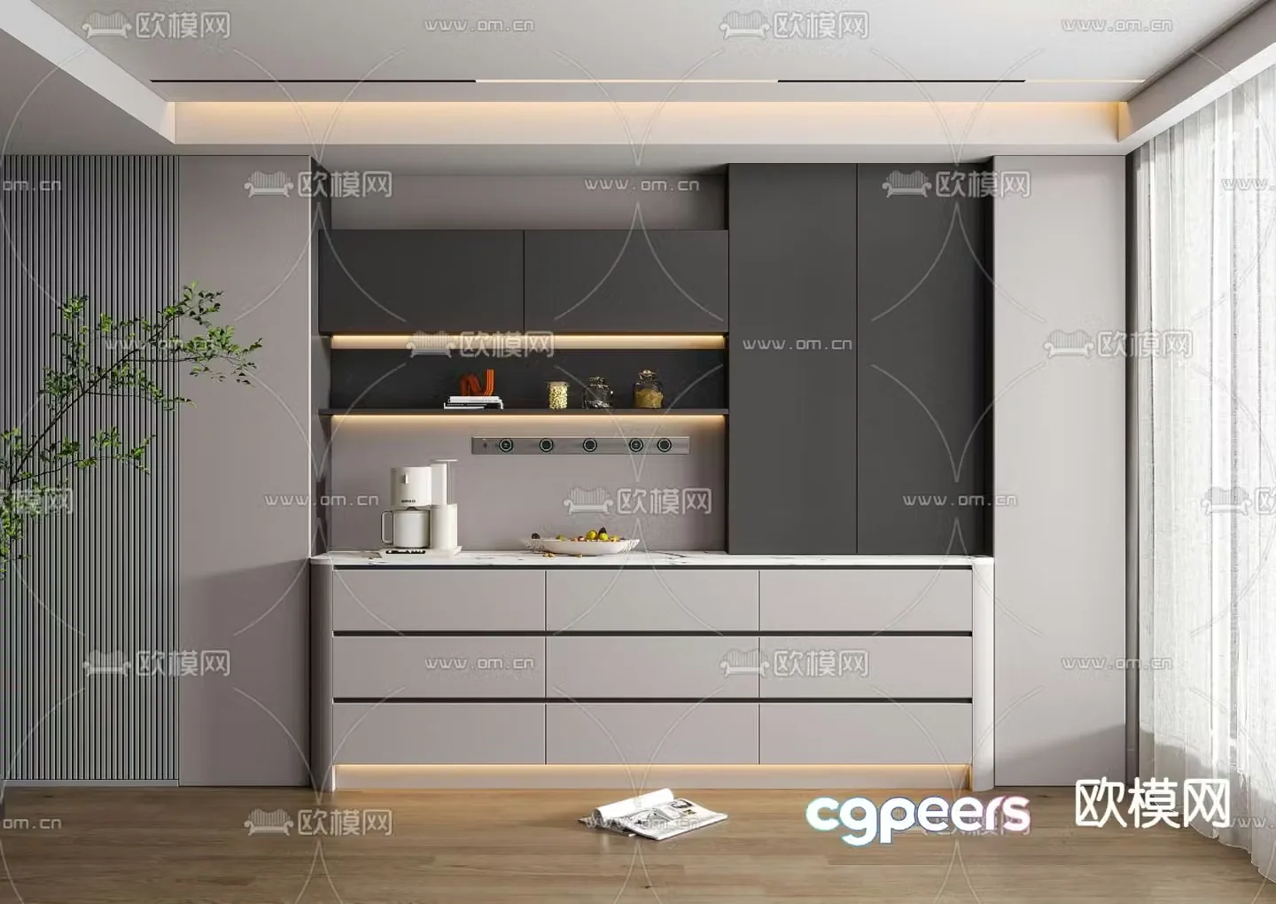 Modern sideboard 3d model