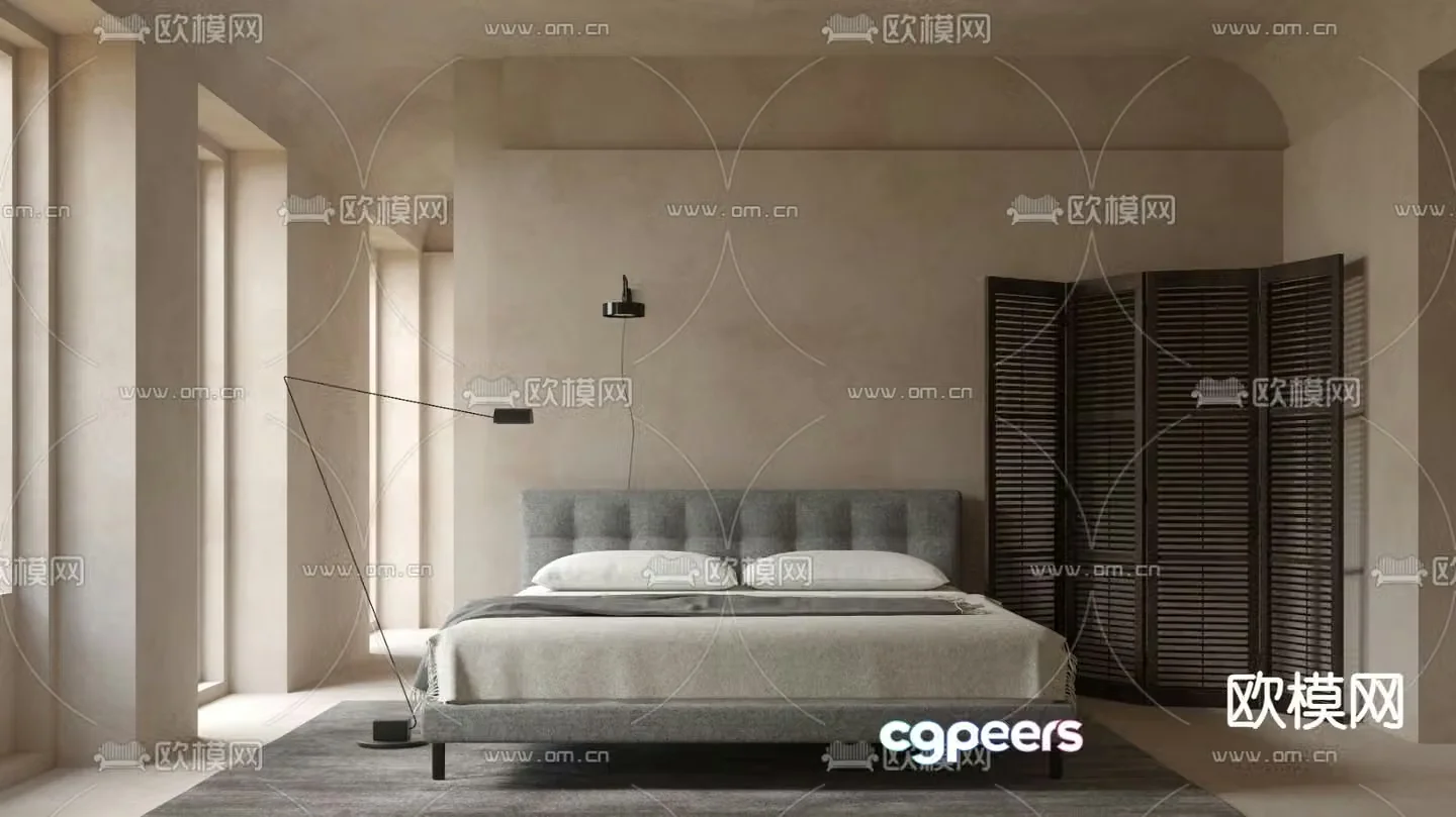 Bonaldo double bed 3d model