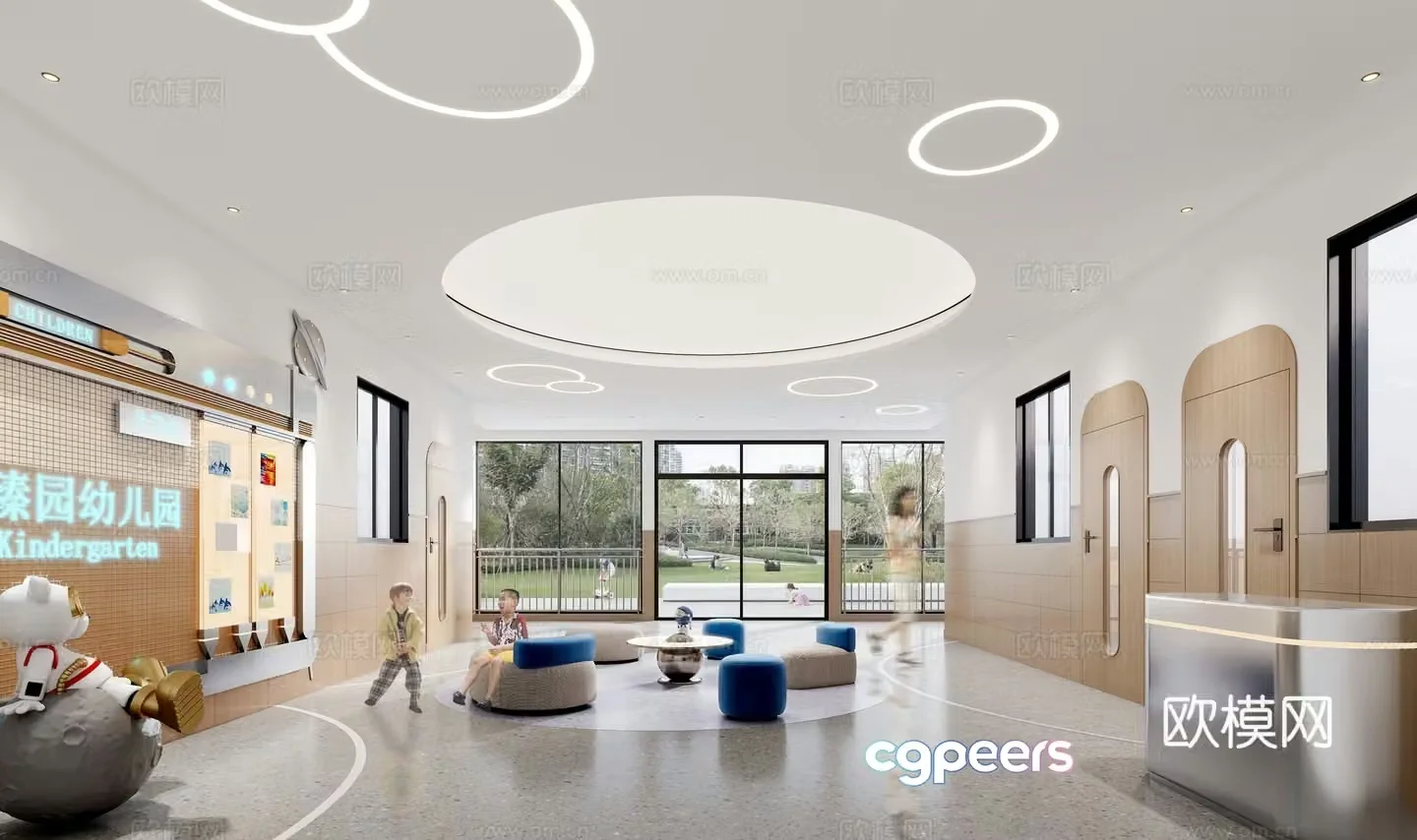 Modern kindergarten 3d model