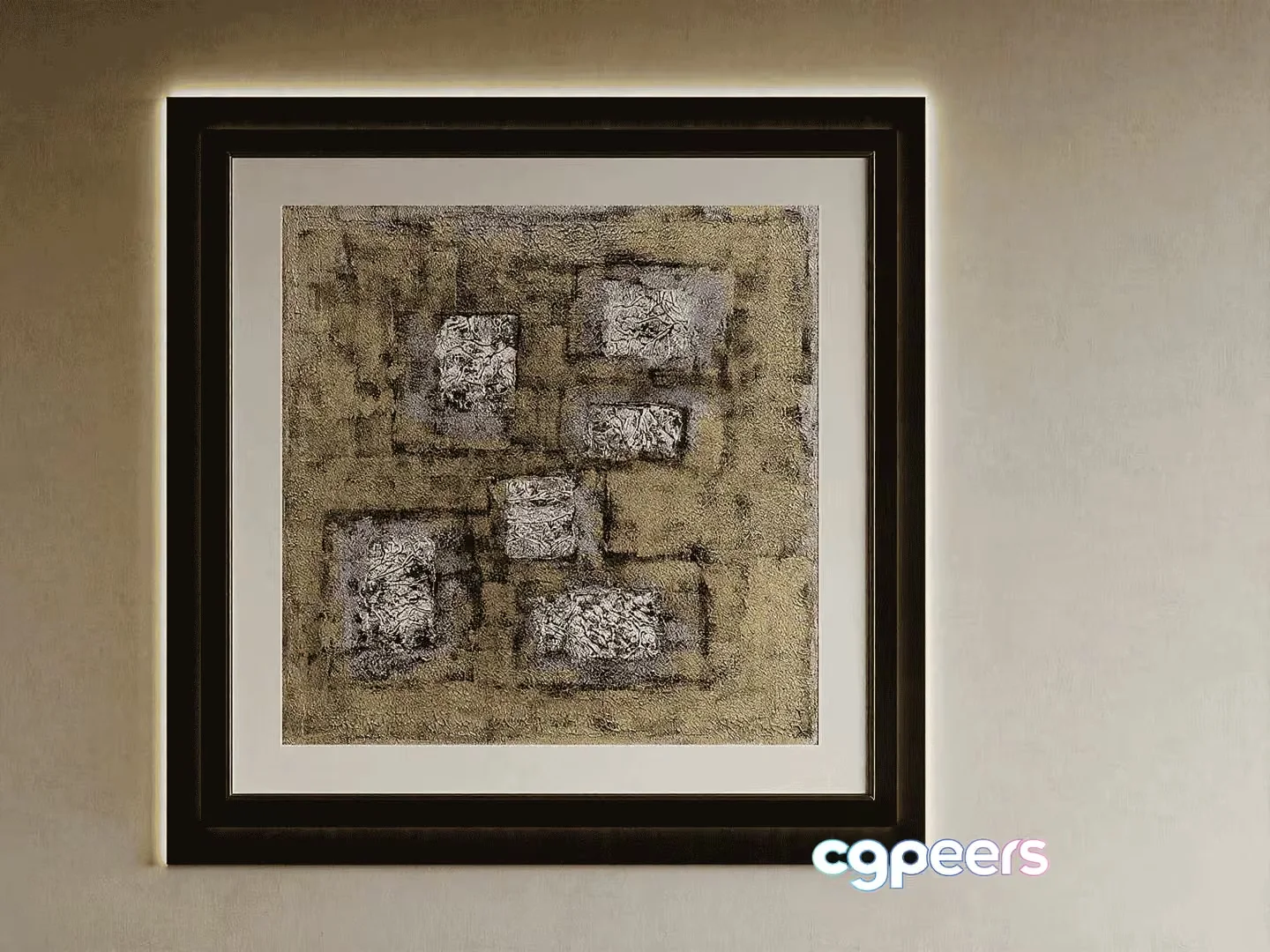 A Framed Art Piece 3D Model – 17455 – VRAY Render