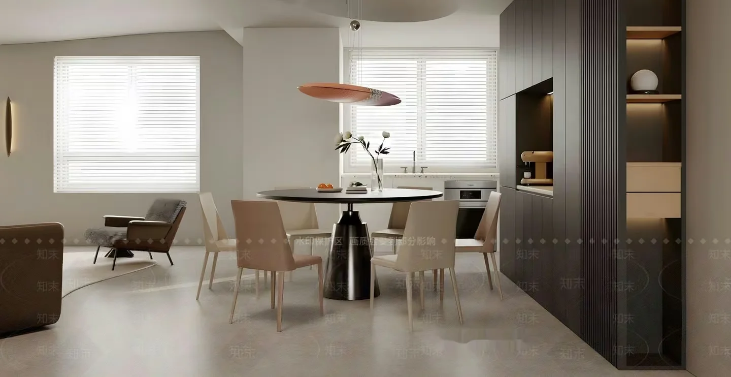 Modern Dining Room 3D Model – 9058 – VRAY Render