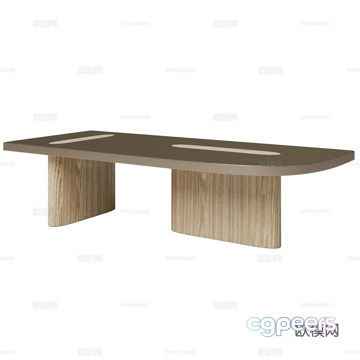 Modern Wasabi OM Stone Garden Coffee Table 3D Model