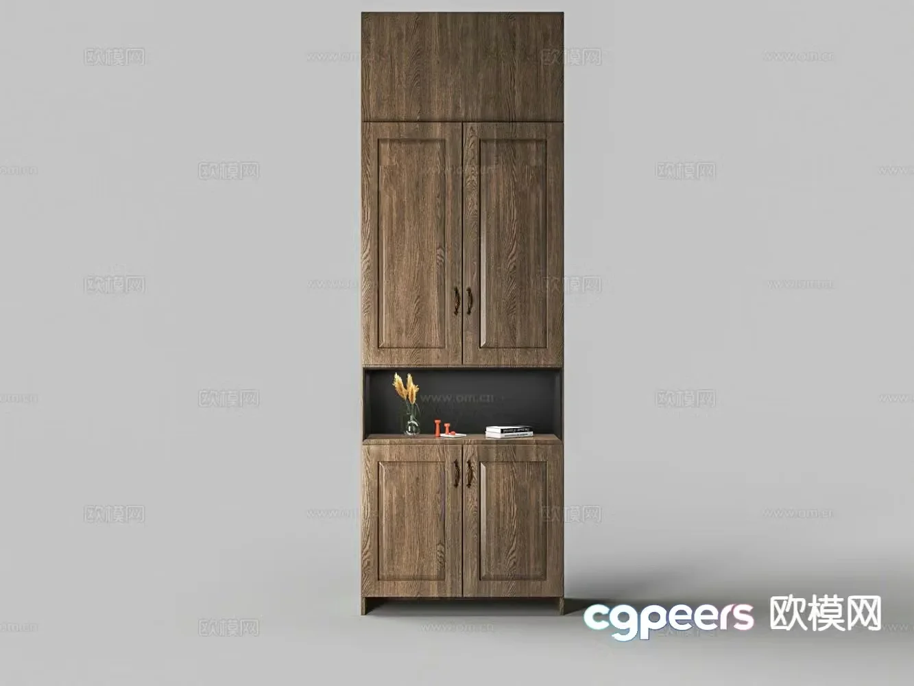 Chinese style shoe cabinet solid wood shoe cabinet 3d model