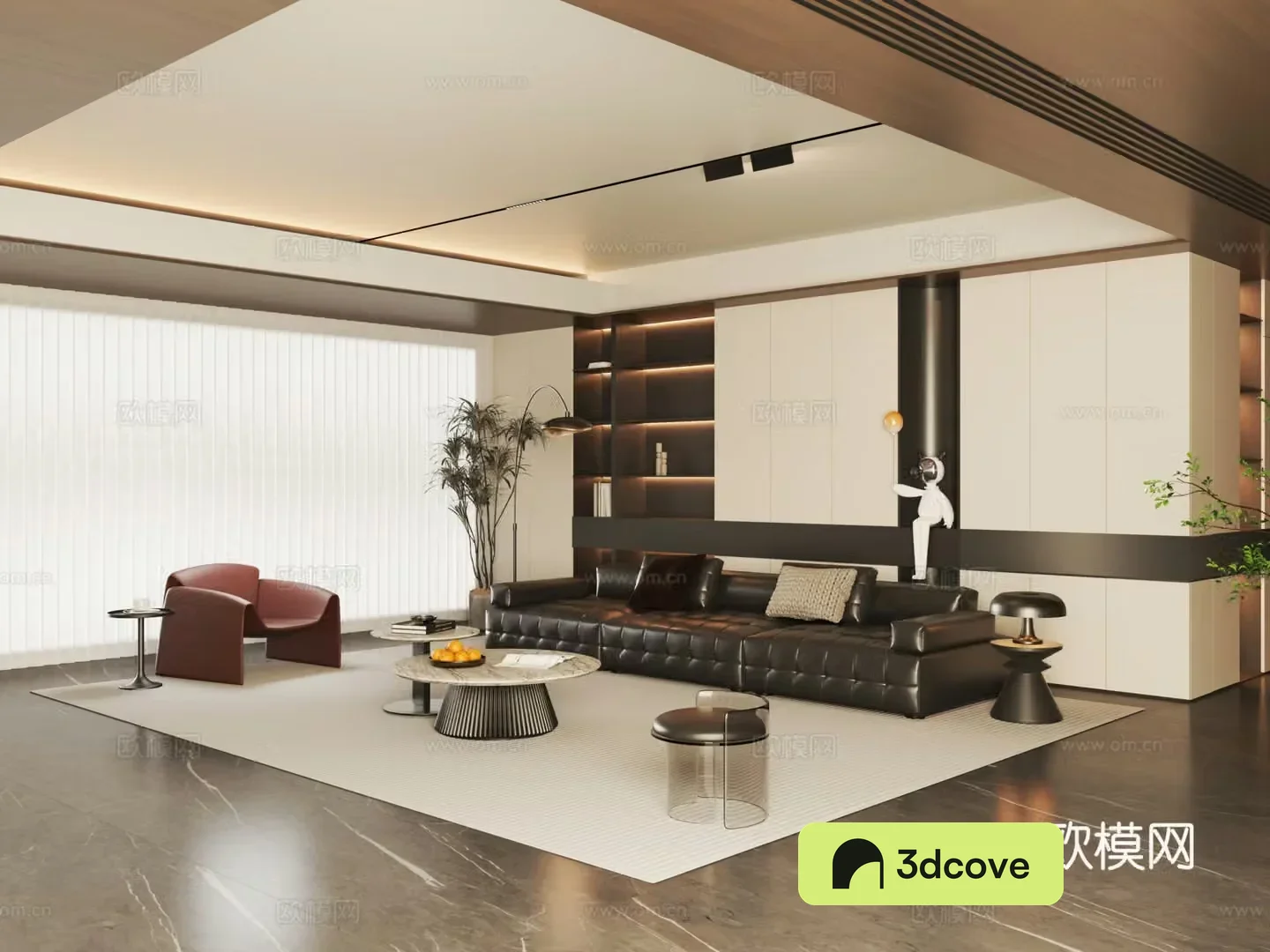 Modern Italian living room Home living room Sofa coffee table combination