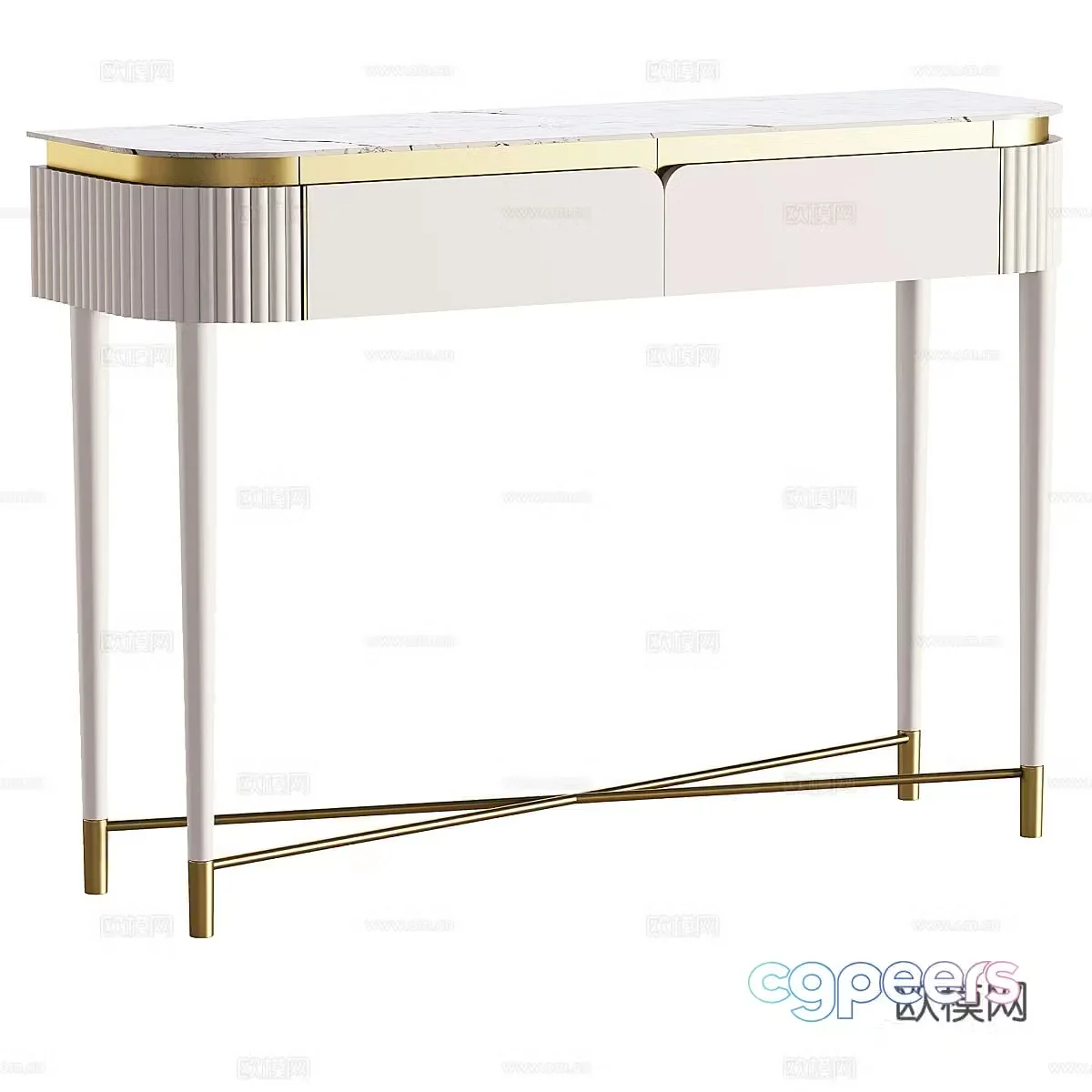 Modern simple light luxury dressing table Light luxury dressing table Simple dressing table Living room dressing table 3D model