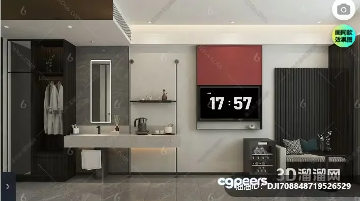 Modern Bathroom 3D Model – 3057 – VRAY Render