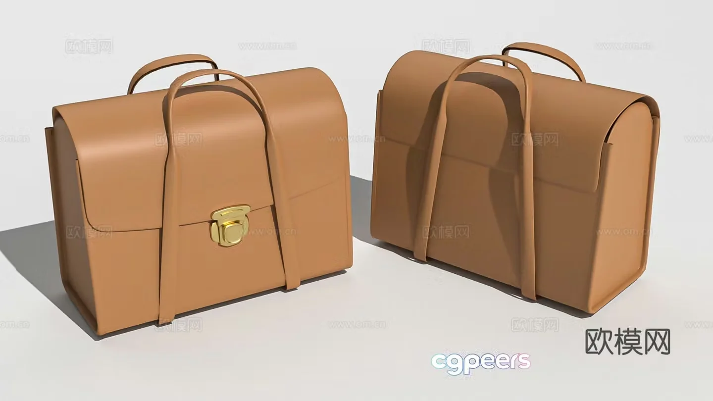Handbag leather bag daily necessities 3D model