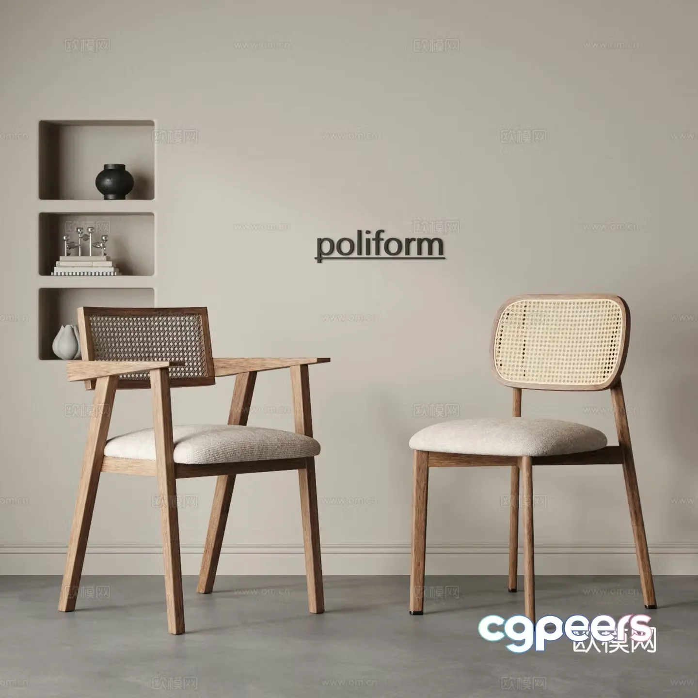 Medium-old dining chair Medium-old dining chair Wasabi dining chair Single chair Writing chair Wooden chair Book chair 3d model