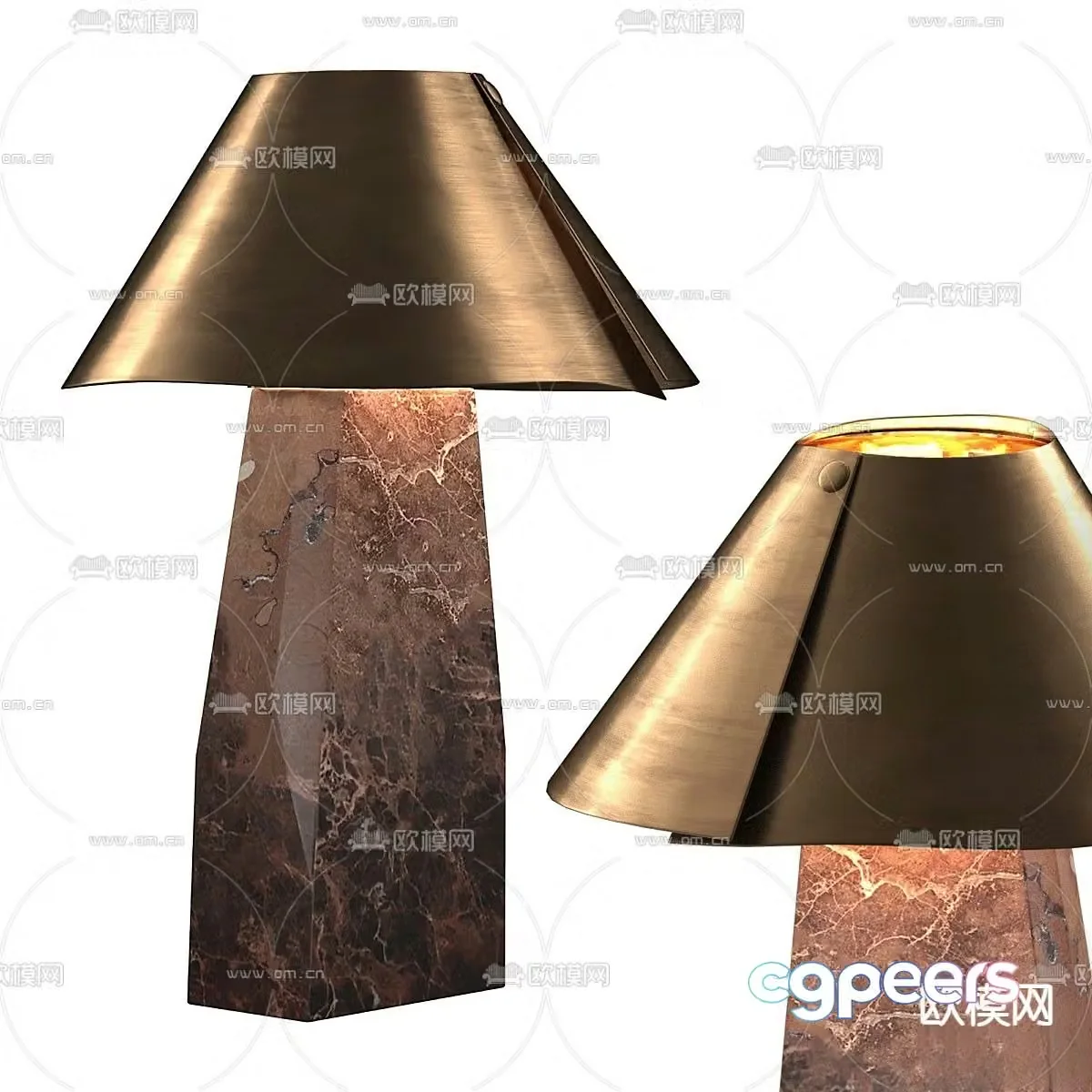 ADA light luxury desk lamp 3D model