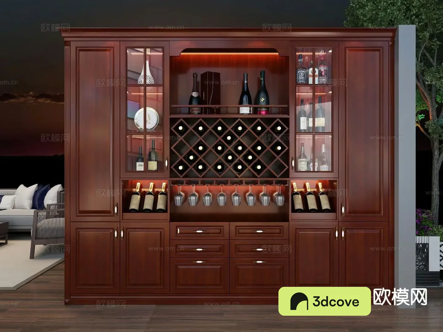 American wine cabinet sideboard