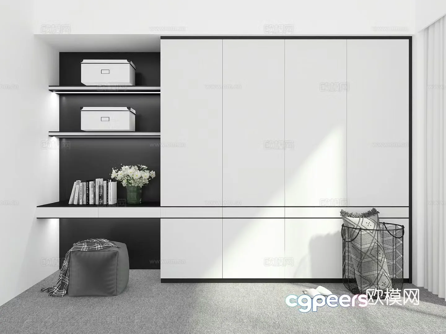 Modern wardrobe 3d model