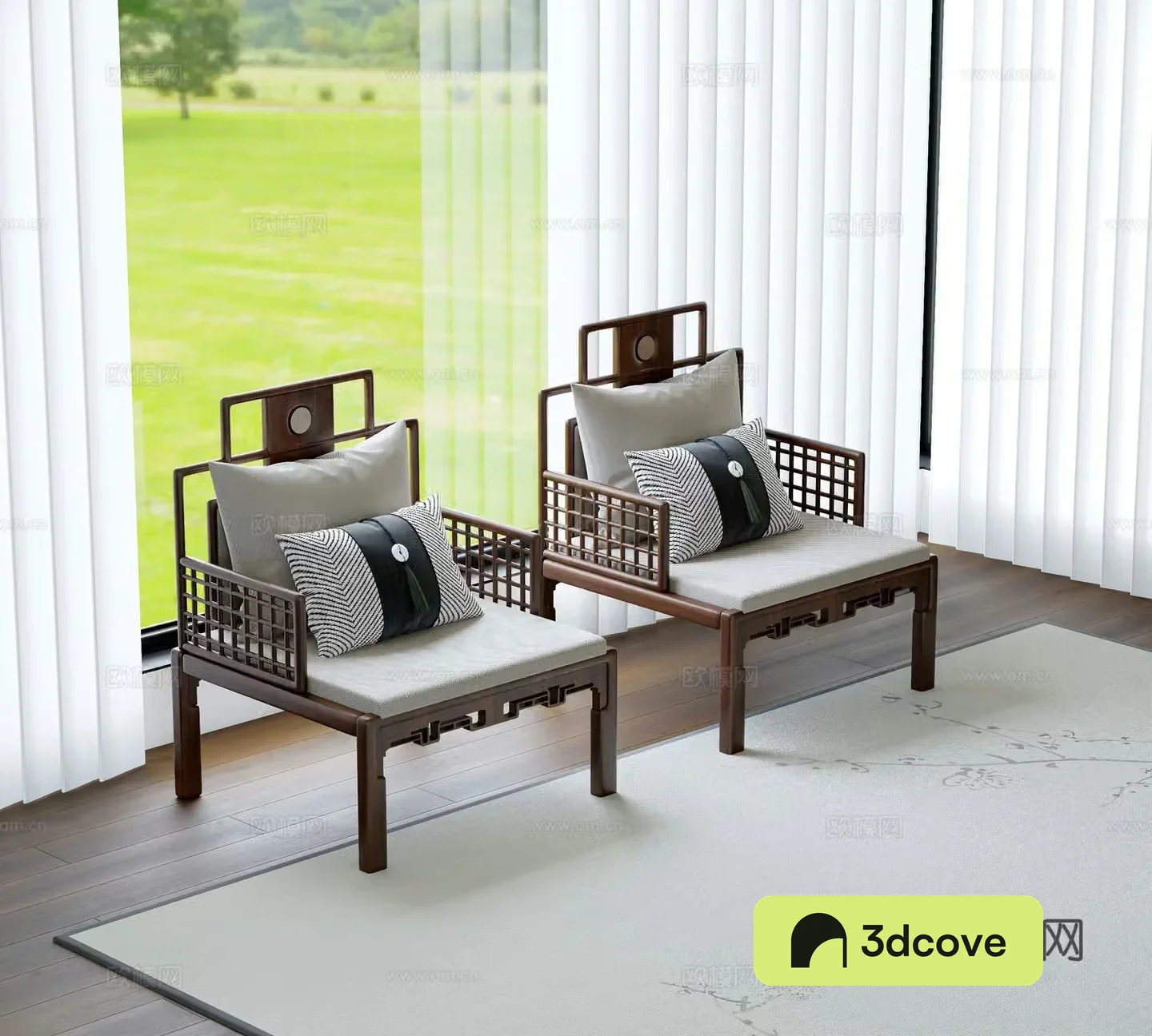 New Chinese style chair leisure chair sofa chair