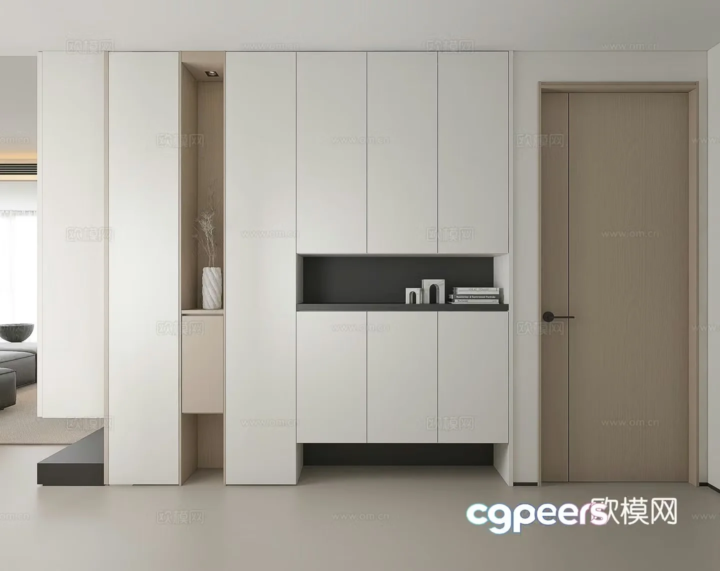 Entrance entrance hall entrance hall landscape aisle hall shoe cabinet sideboard entrance hall 3D model