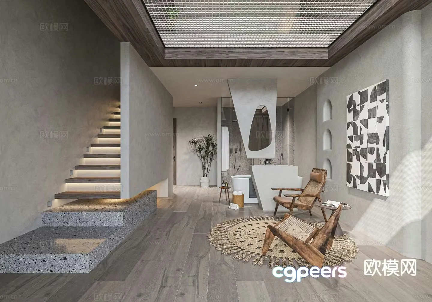 Wabi Sabi loft apartment 3d model