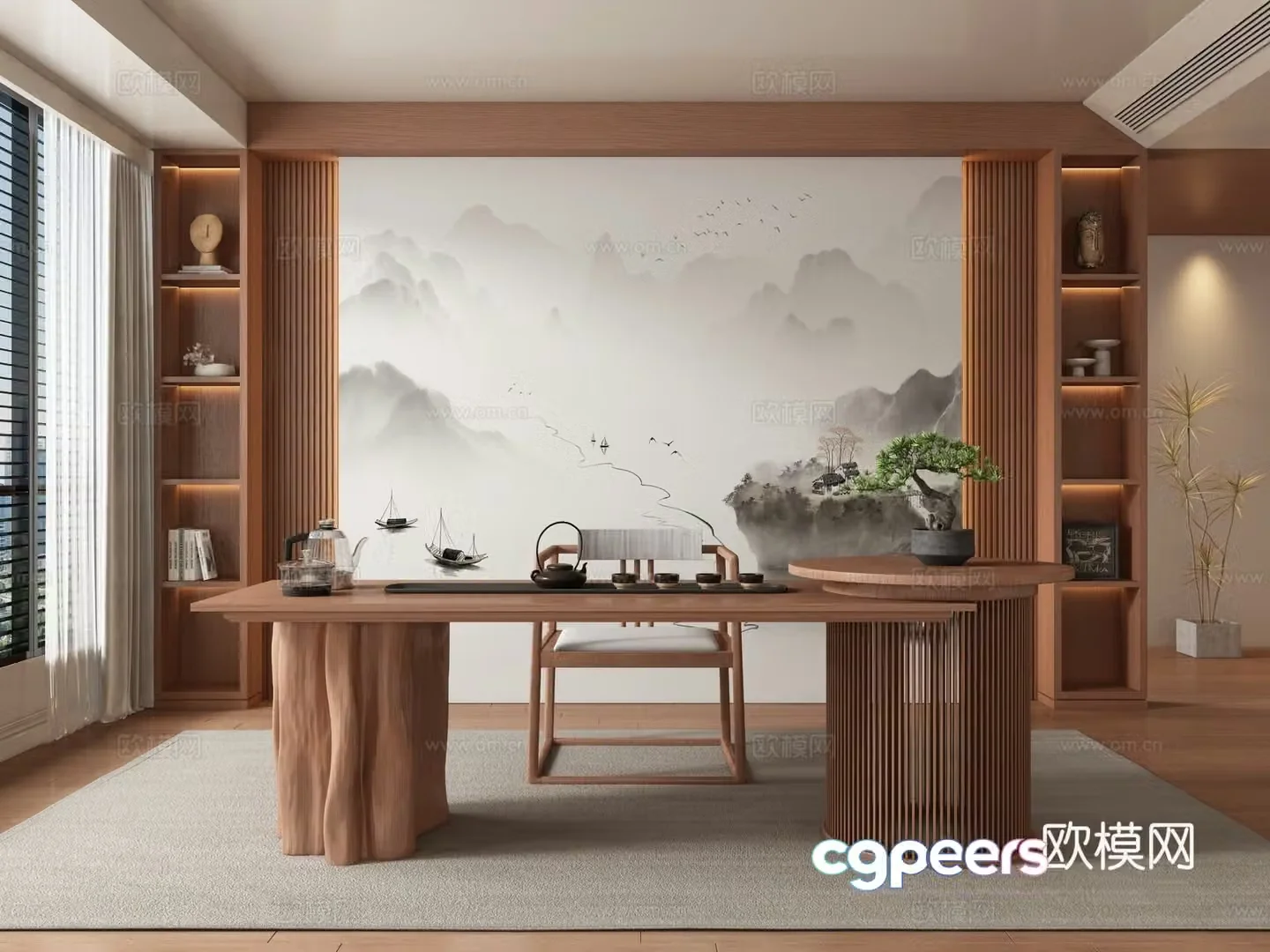 New Chinese tea room 3d model