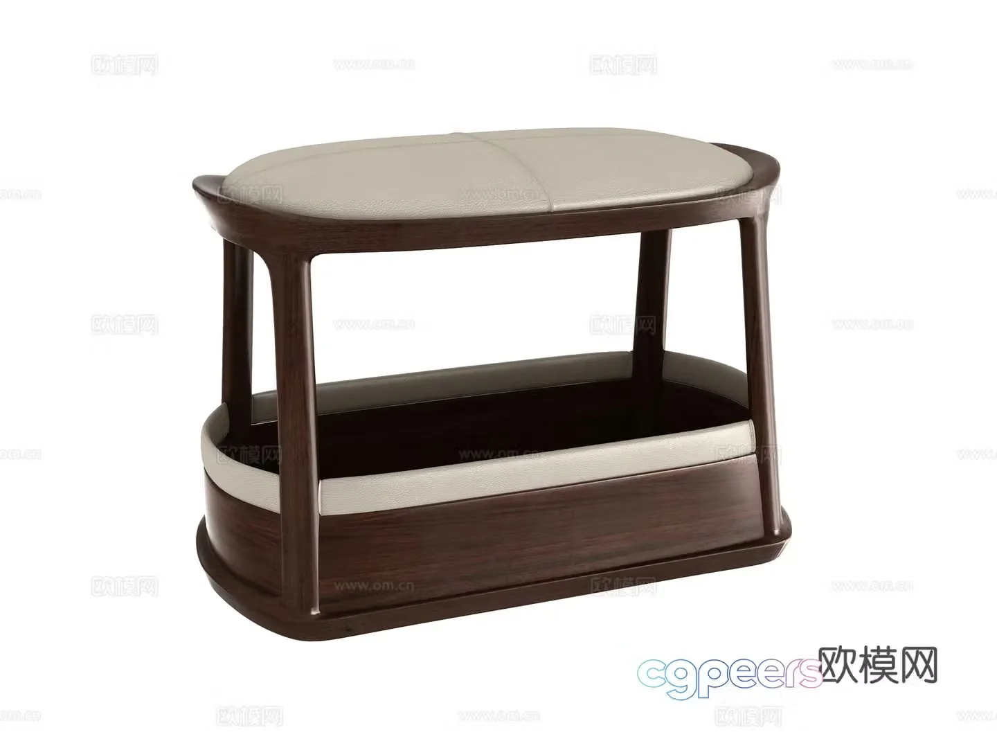 New Chinese style sofa stool footrest 3d model