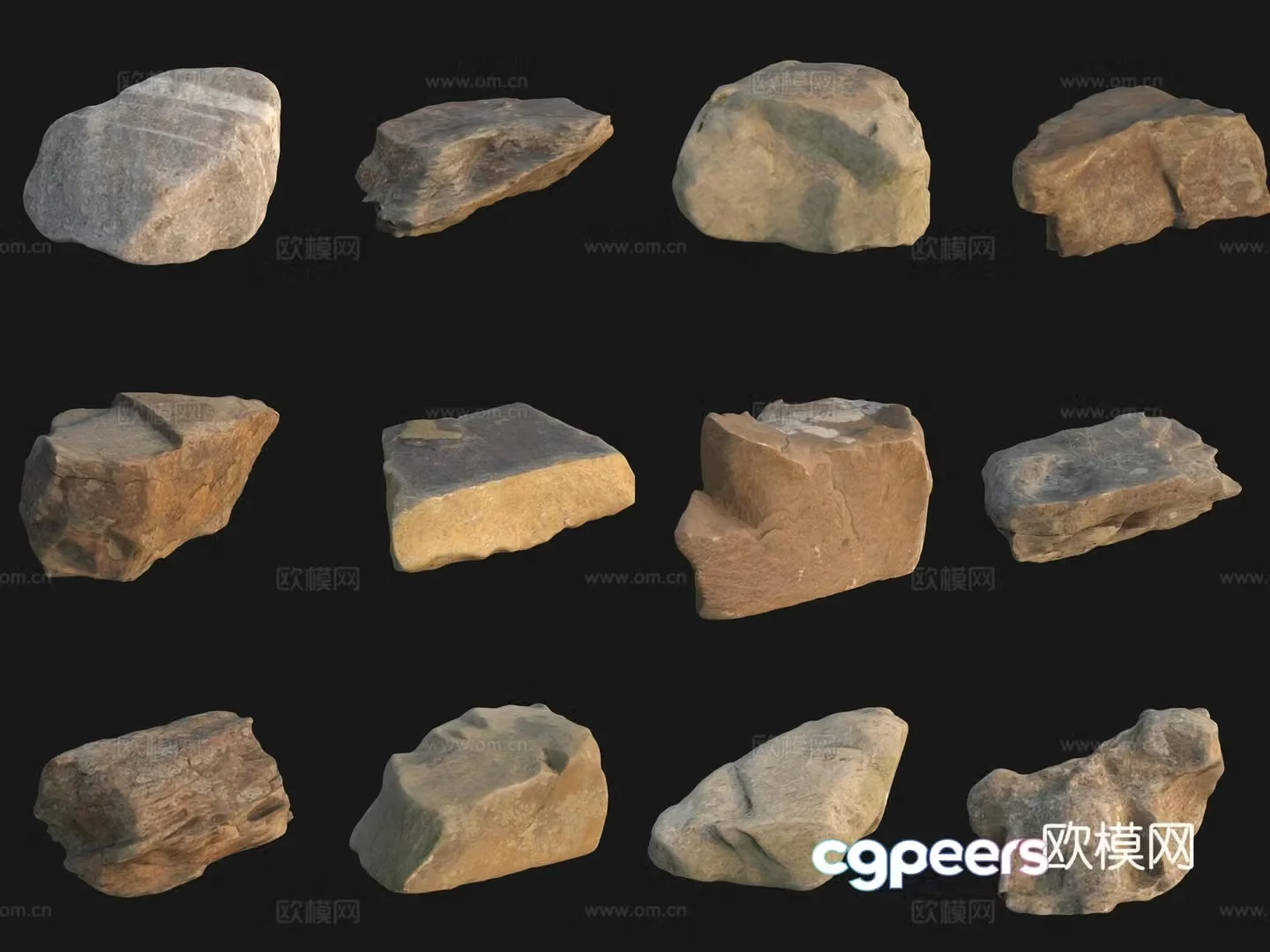 Rock big stone 3d model