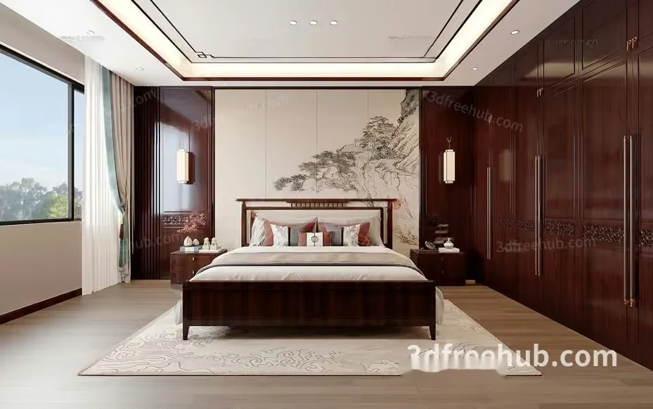 Cozy Bedroom 3D Model – 20552 – VRAY Render