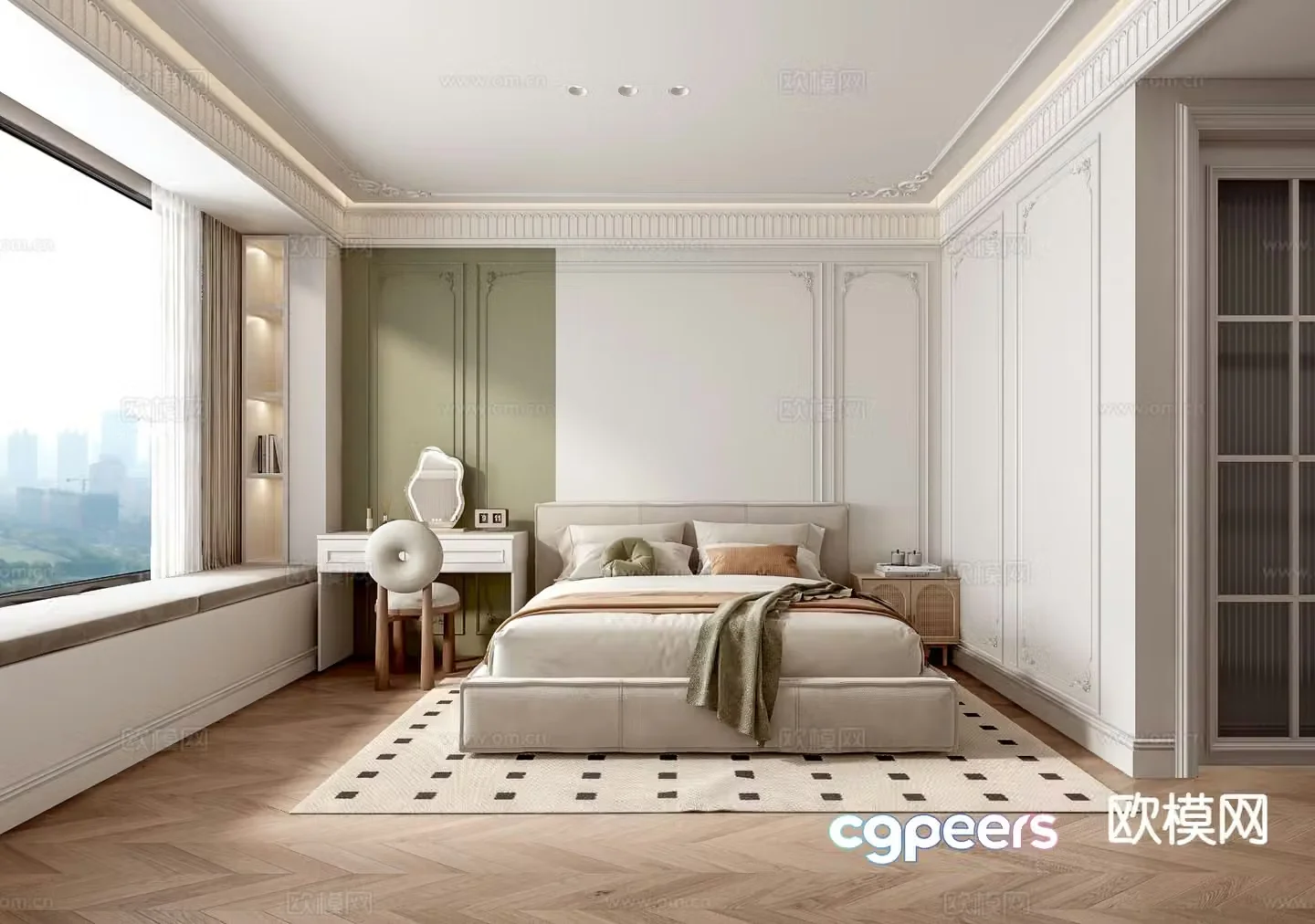 French bedroom master bedroom 3d model