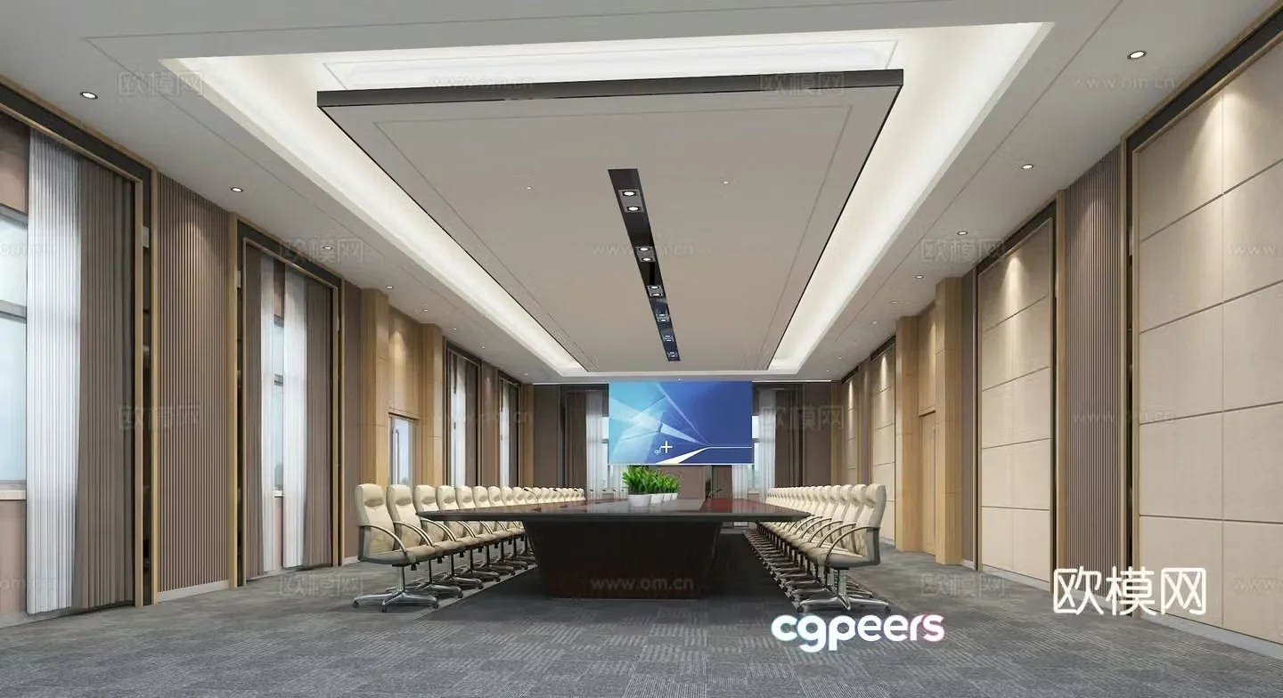 Modern conference room 3d model