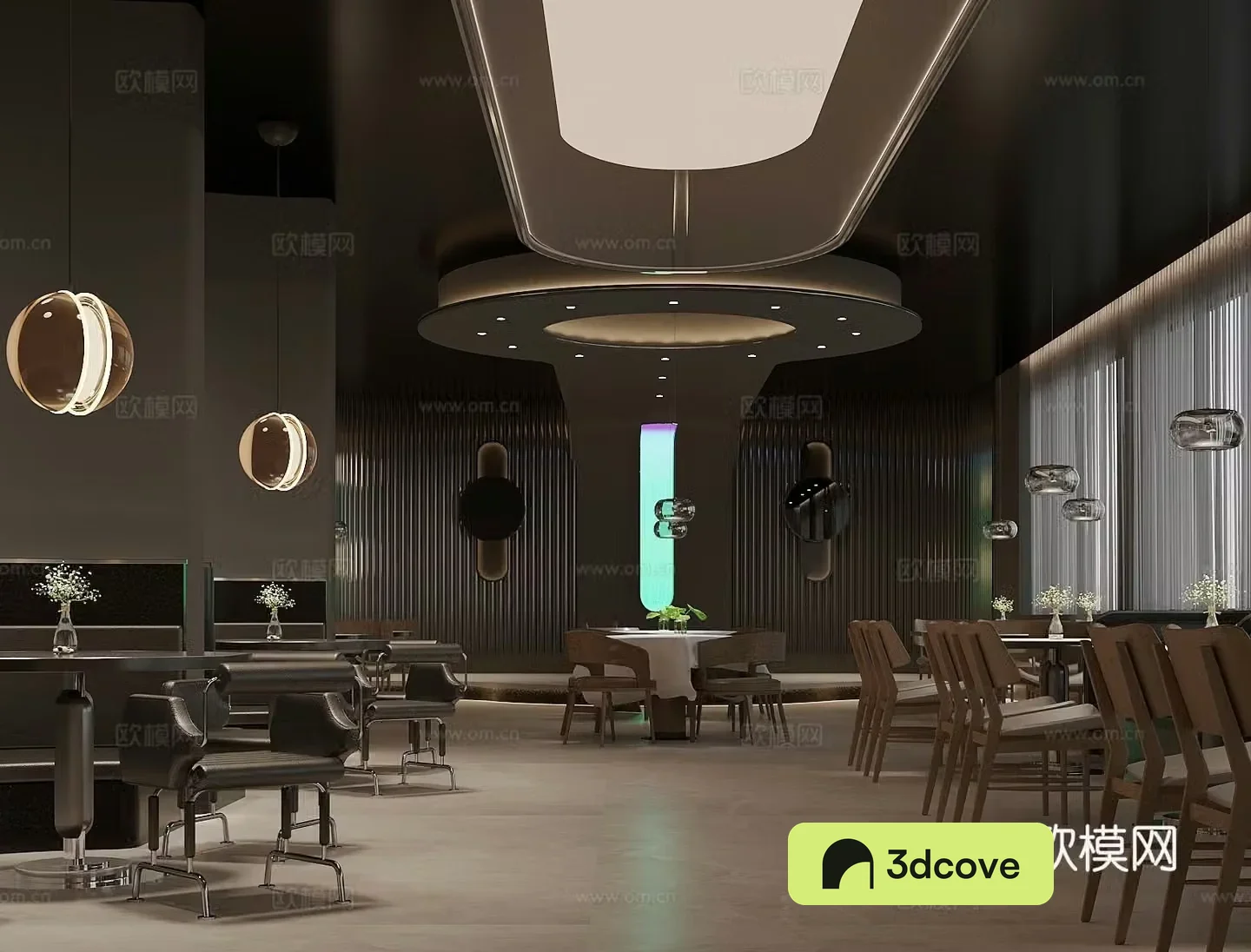 Modern Western Restaurant Dining Lobby Box Area