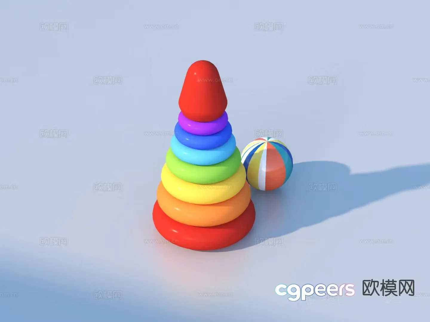 Toy building blocks 3d model
