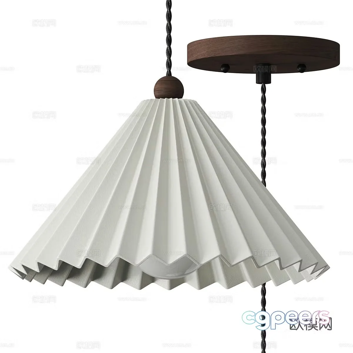 New Chinese Wasabi Georgia Prairie Chandelier 3D Model
