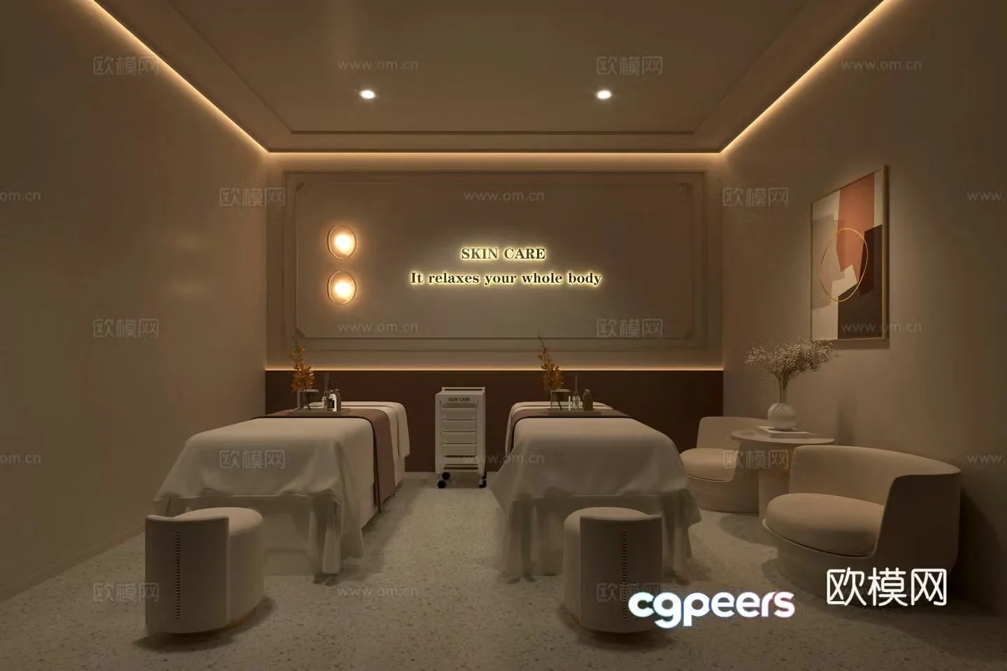 French beauty salon beauty room 3D model