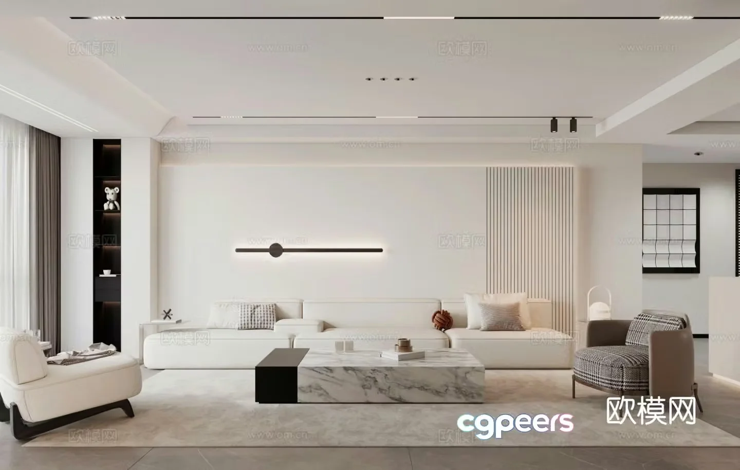 Modern living room 3d model