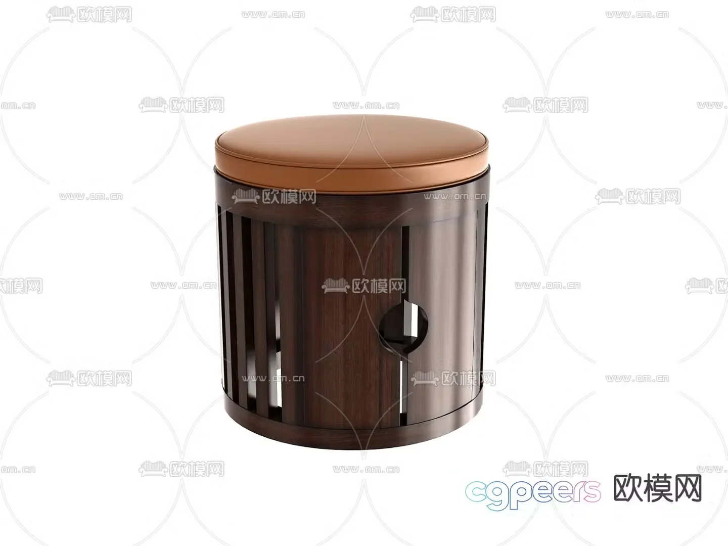 New Chinese style tea stool round stool stool 3d model