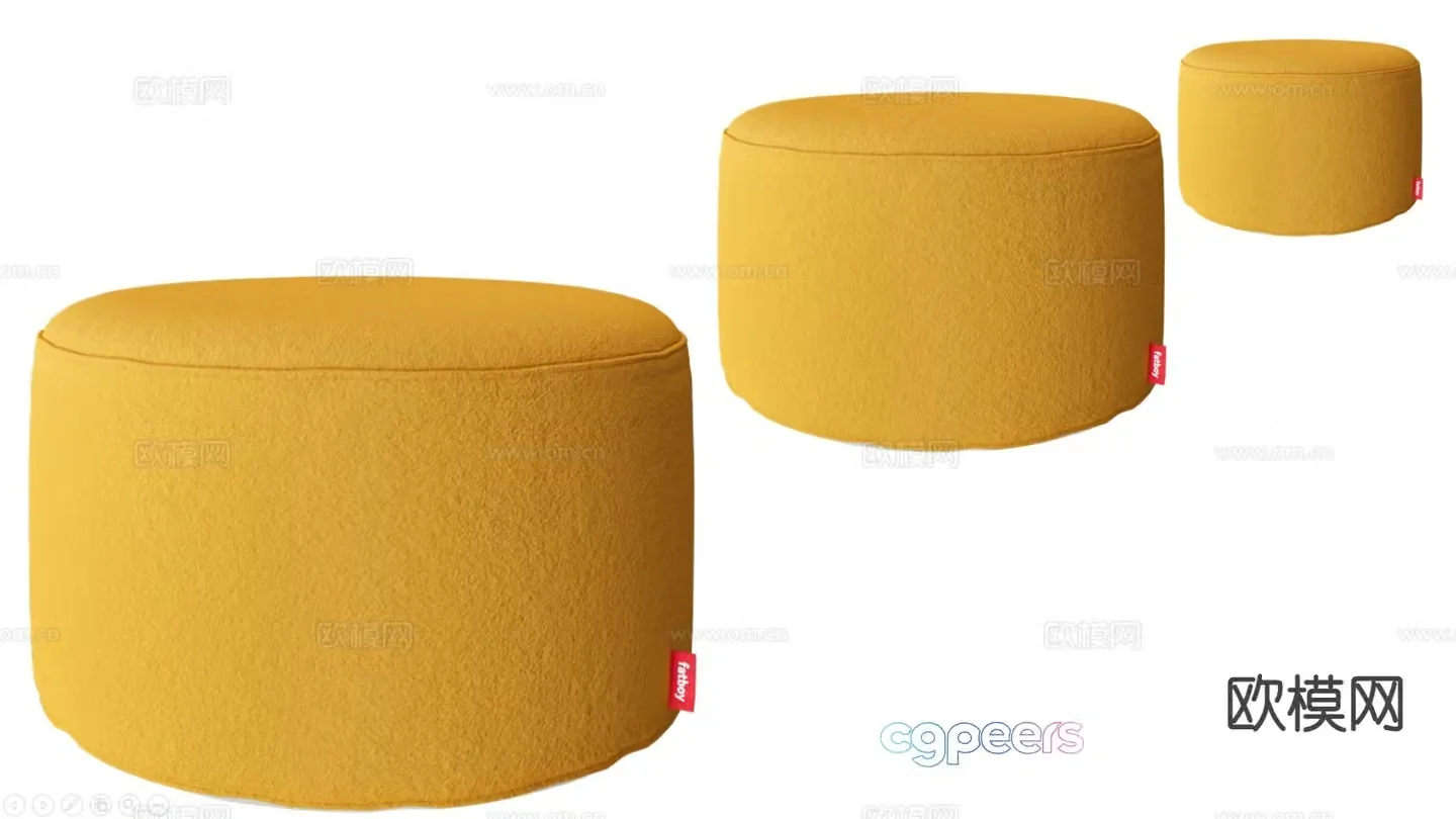 Low stool sofa stool round stool stool 3d model