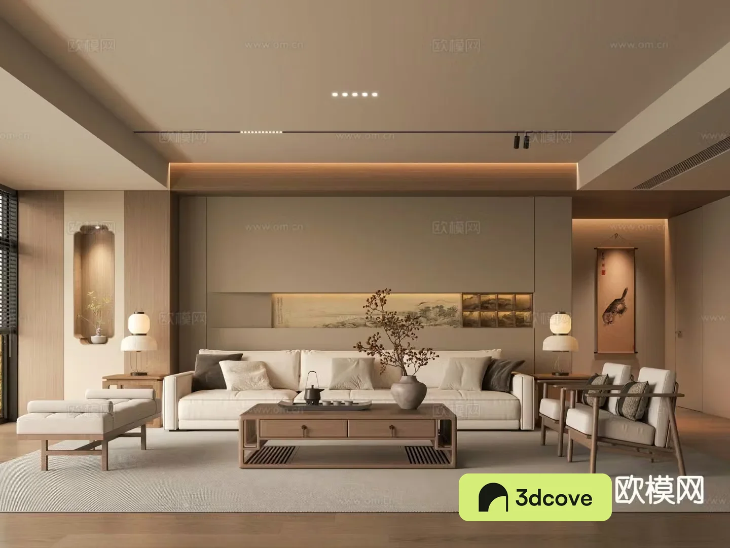 New Chinese style living room Song style aesthetics