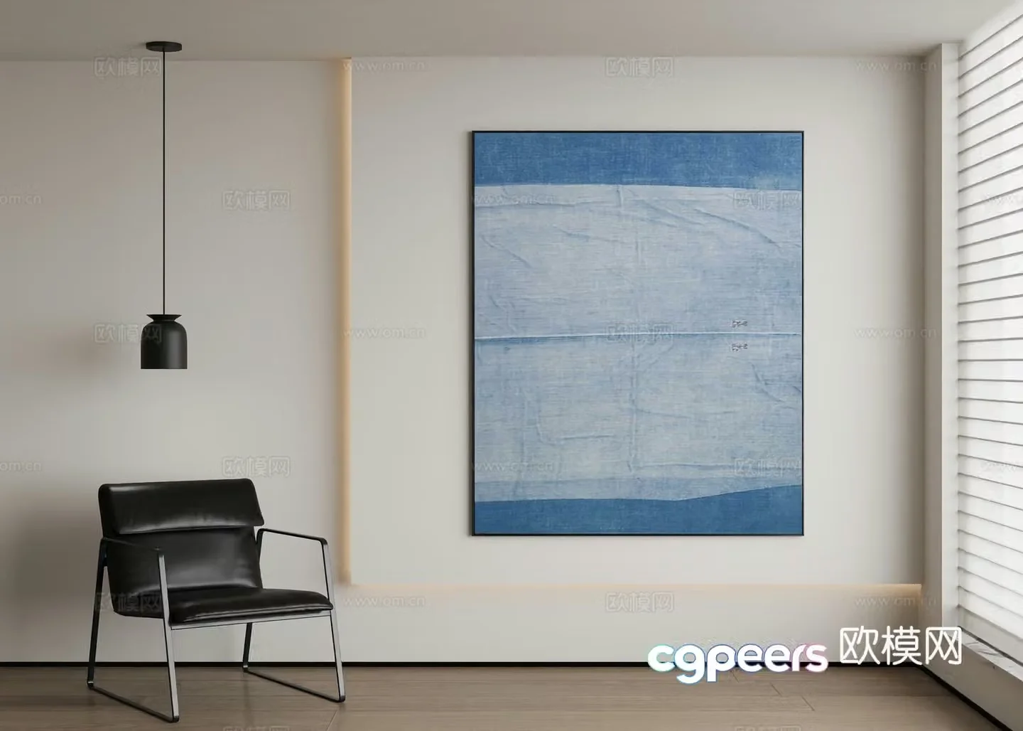 Modern abstract painting decorative painting 3d model