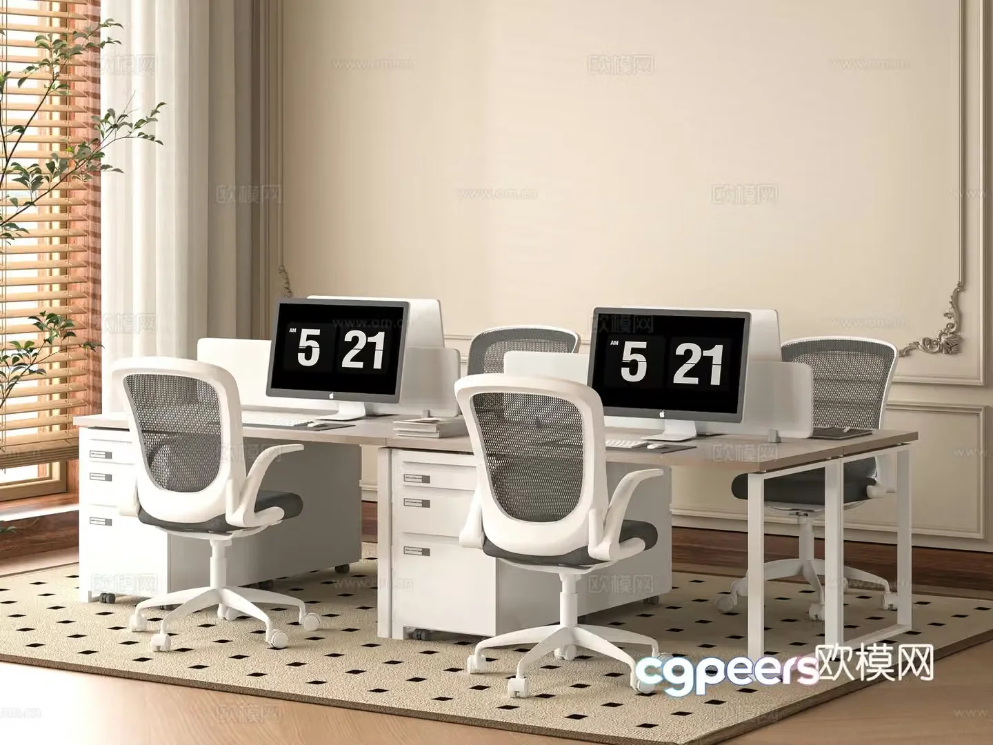 Modern office desk chair 3d model