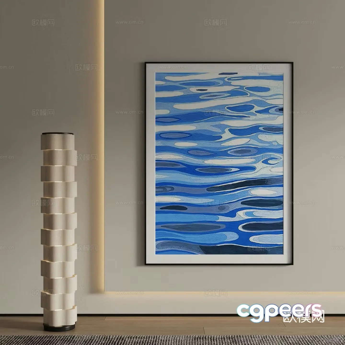 Modern Art Painting Decorative Painting 3D Model