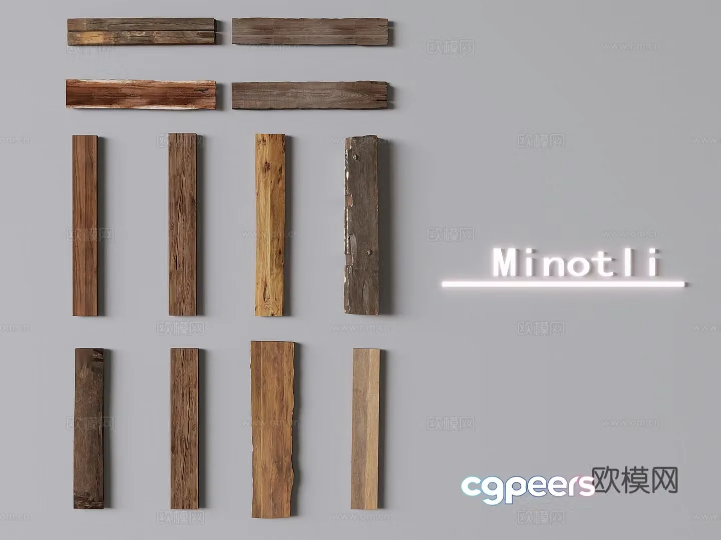 Chinese wood board 3d model