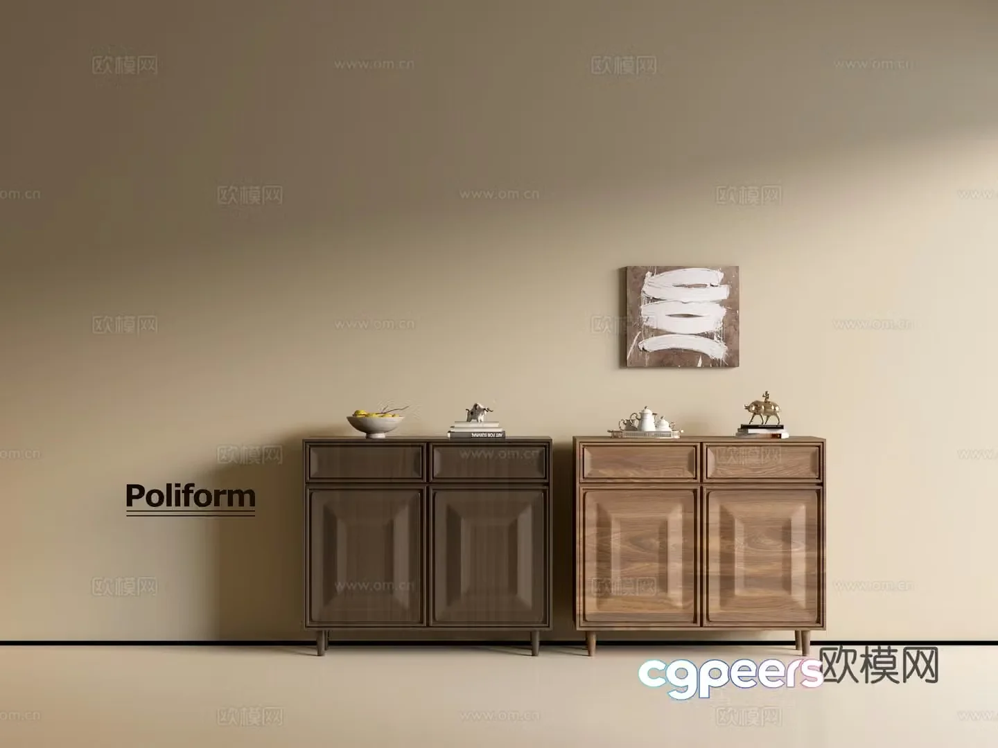 Modern wood grain cabinet ins wind minimalist wind cabinet whole cabinet sideboard balcony cabinet storage 3D model