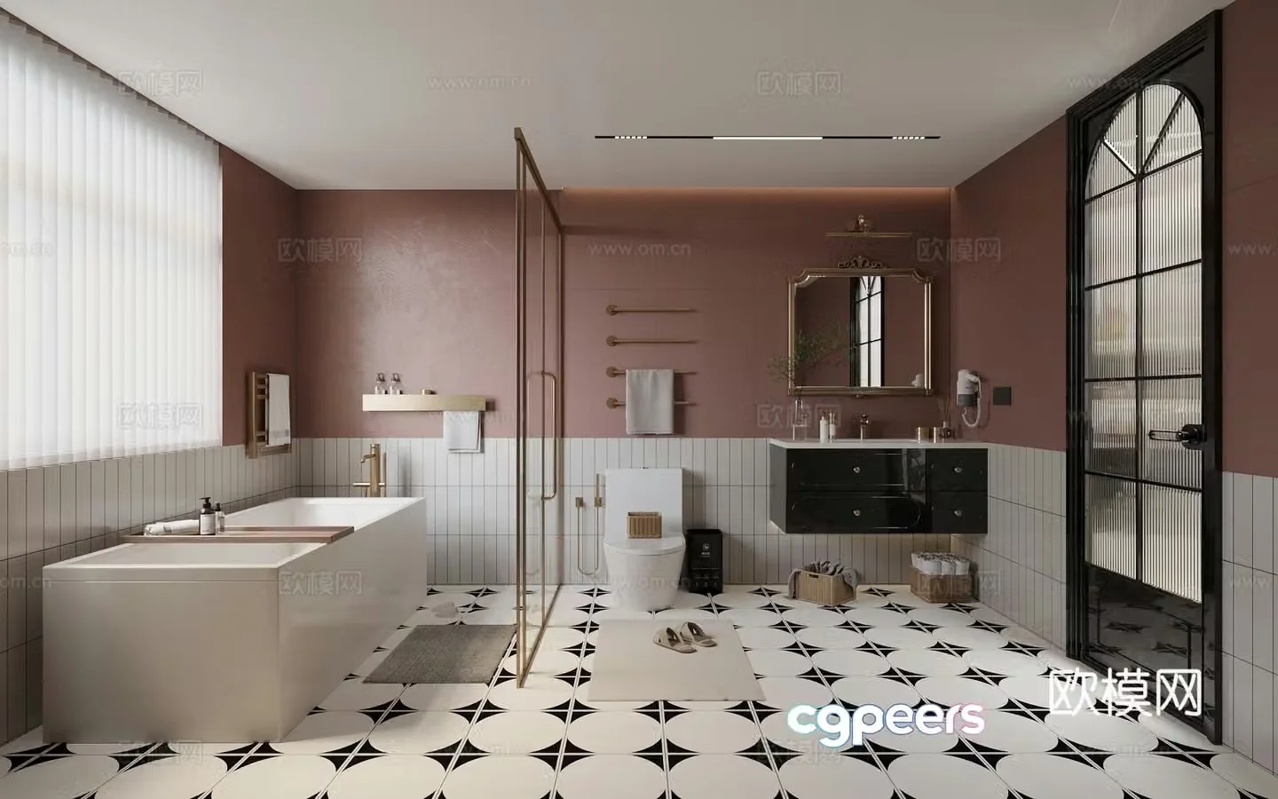 French bathroom 3d model