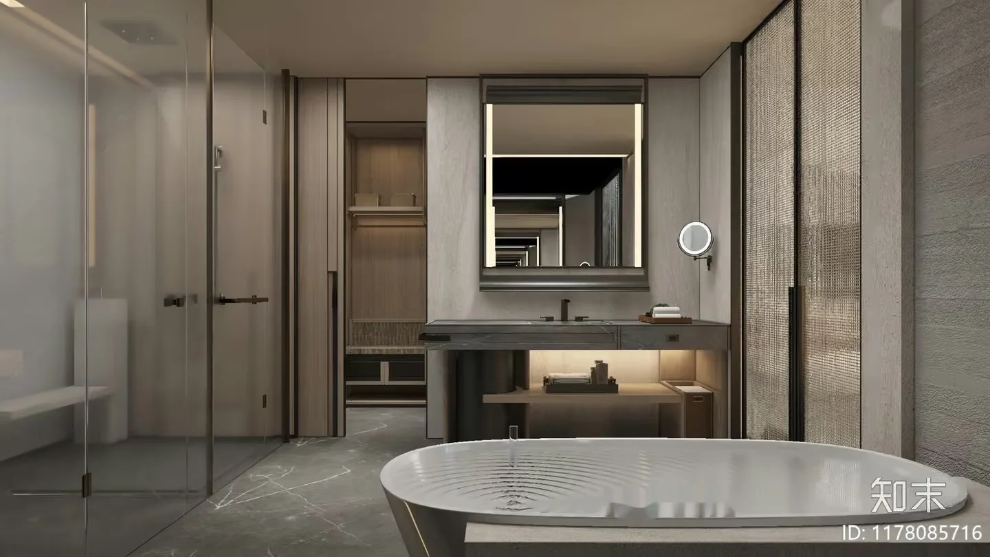 Modern Bathroom 3D Model – 11213 – VRAY Render