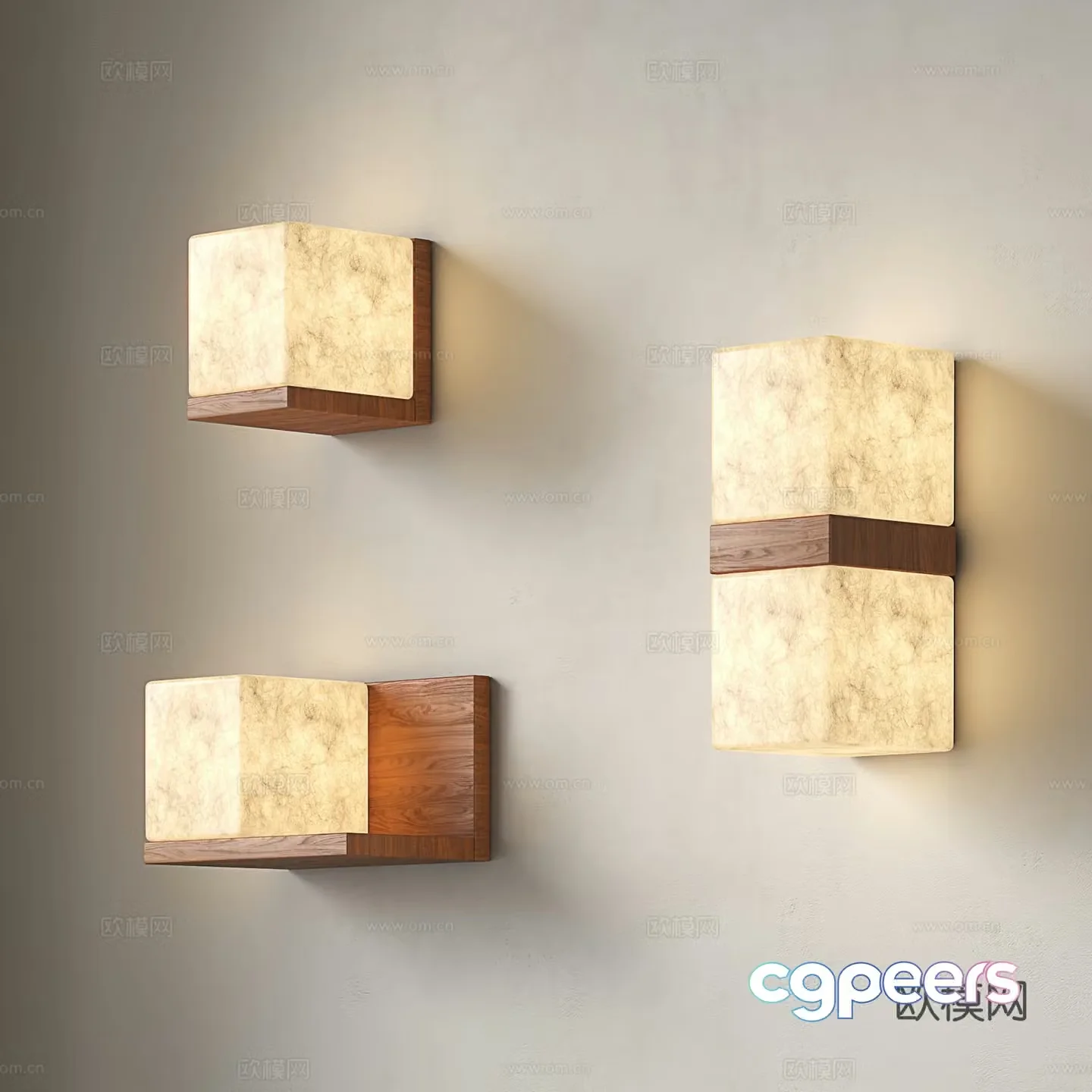 American wall lights minimalist mirror front wall lights Japanese aisle staircase wall lights retro bedside wall lights homestay 3D model