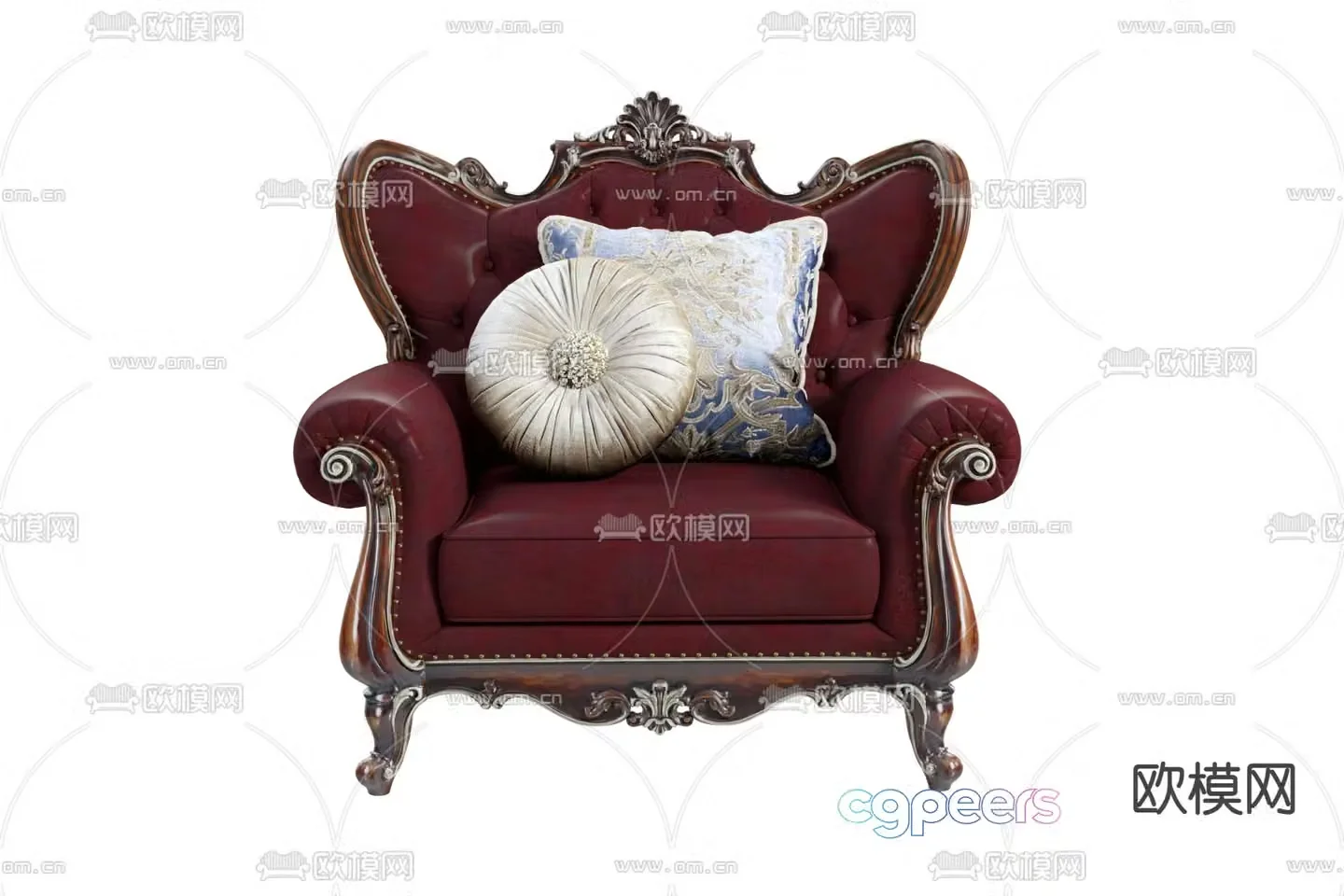 European style sofa chair leisure chair 3d model