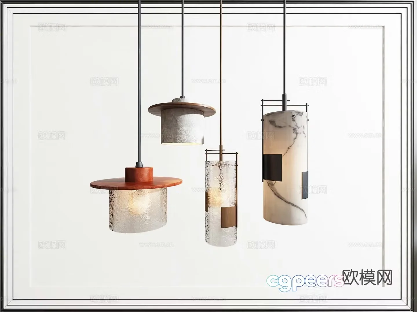 New Chinese style small chandelier bedside small chandelier 3d model