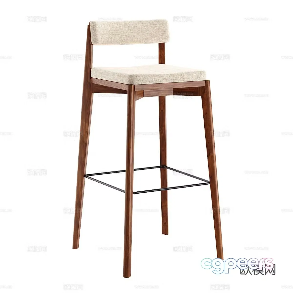 Wabi Sabi bar stool bar stool high stool 3d model