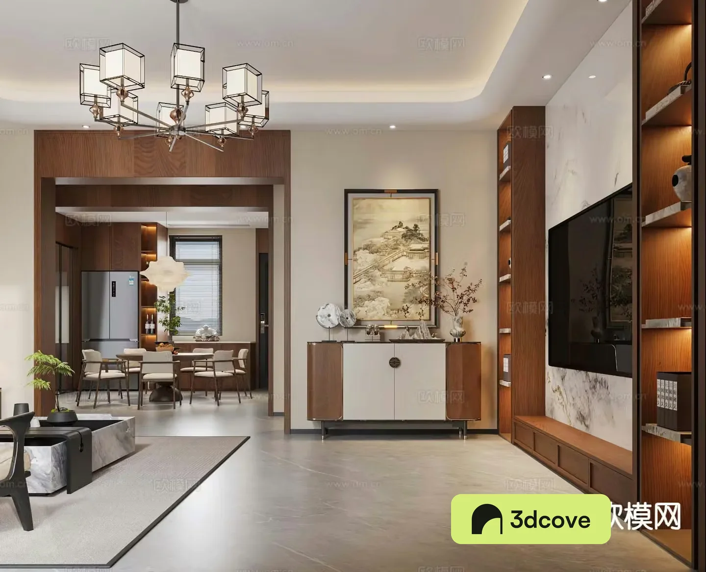 New Chinese style entrance aisle