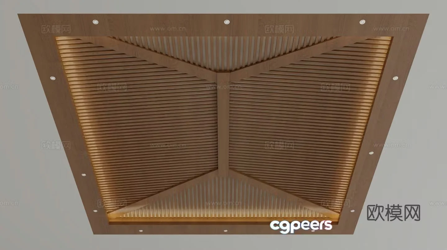 New Chinese style ceiling 3D model