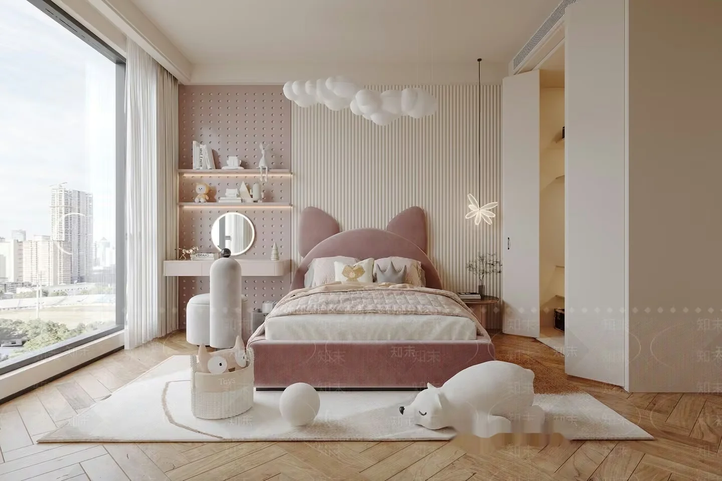 Modern Pink Bedroom 3D Model – 20123 – VRAY Render